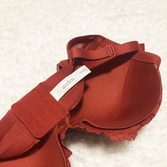🆕 Auden lace multi way plunge push up bra 34DDD rust Orange adjustable - Picture 7 of 9